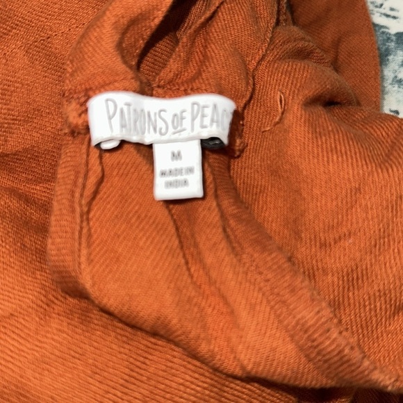 Patrons of Peace rust color short Overalls size medium cotton fabric - Picture 3 of 5